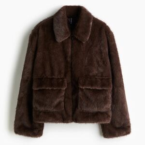 H&M Dark Brown Teddy Jacket
